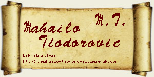 Mahailo Tiodorović vizit kartica